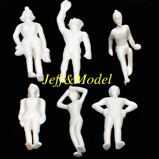 Scale Model figure,layout mini human ABS swimming white figure PSW 1/50--1/150