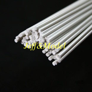 Round Rod(stick) ABS Plastic pipe 50cm length DIA 0.5-2.0MM 0.5,0.8,1.0,1.5,2.0MM