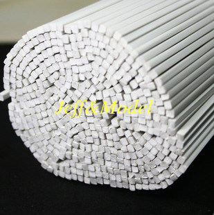 SQUARE ROD(STICK) ABS Plastic pipe 50cm length DIA 0.5-2.0MM 0.5,1.0,1.5,2.0